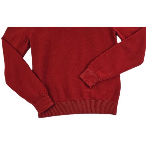 Levi's~Woman Size S Petite~ Red Crew Neck Cotton Blend Sweater Long Sleeve. - Picture 12 of 16